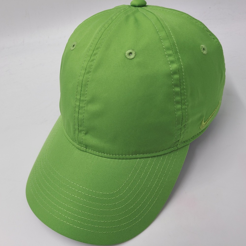 Nike Hat Strapback (Fits Small) Green Heritage86 Dri-Fit Swoosh Logo Golf Men